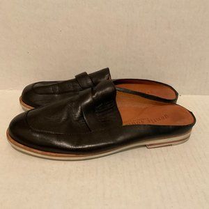 Gentle Souls Mules Backless Loafers 7M Black Leather Everett